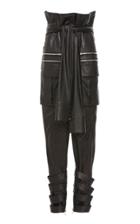 Balmain Knot-detail Leather Pants