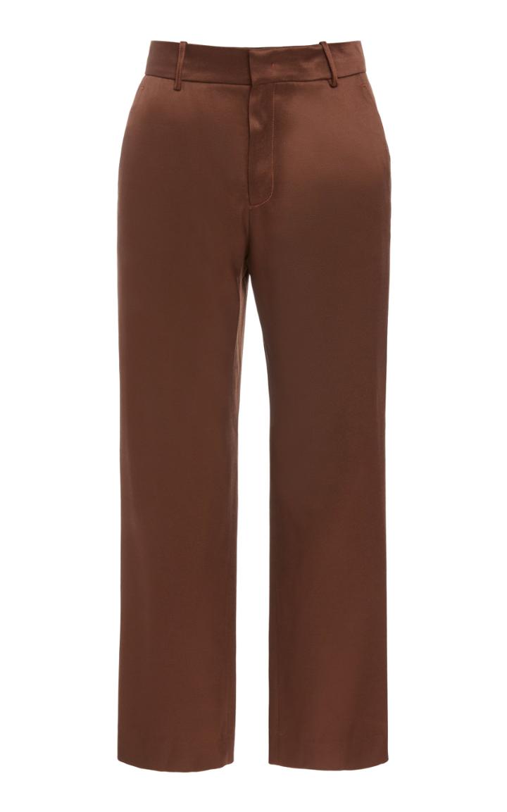 Sies Marjan Toby Satin Straight-leg Pants Size: 28