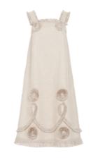 Alena Akhmadullina Embroidered Fringe A-line Sleeveless Dress