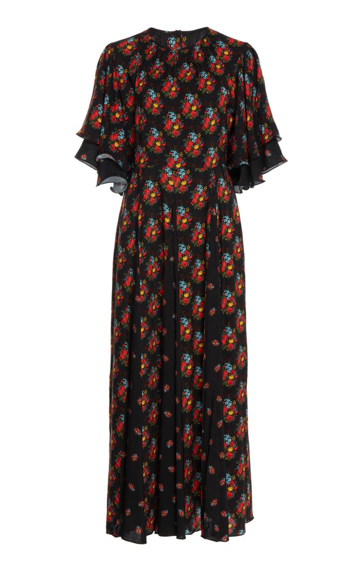 Gl Hrgel Flared Sleeve Midi Dress