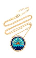 Jacquie Aiche Small Pave Sunshine Opal Inlay Necklace