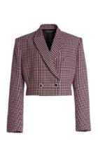 Moda Operandi David Koma Oversized Houndstooth-tweed Cropped Jacket