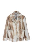 Sally Lapointe Faux Fur Bomber Coat
