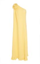 Adriana Degreas One Shoulder Long Dress With Bananas Detail