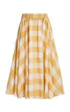 Moda Operandi Acler Southerland Checked Woven Full Midi Skirt