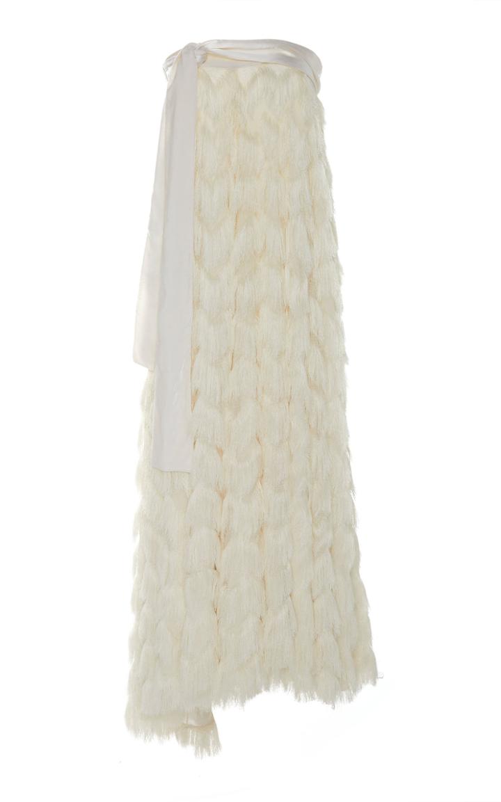 Marei 1998 Astrantia Fringed Fabric Strapless Dress