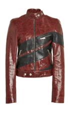 Moda Operandi Saks Potts Wheel Racing Striped Leather Biker Jacket