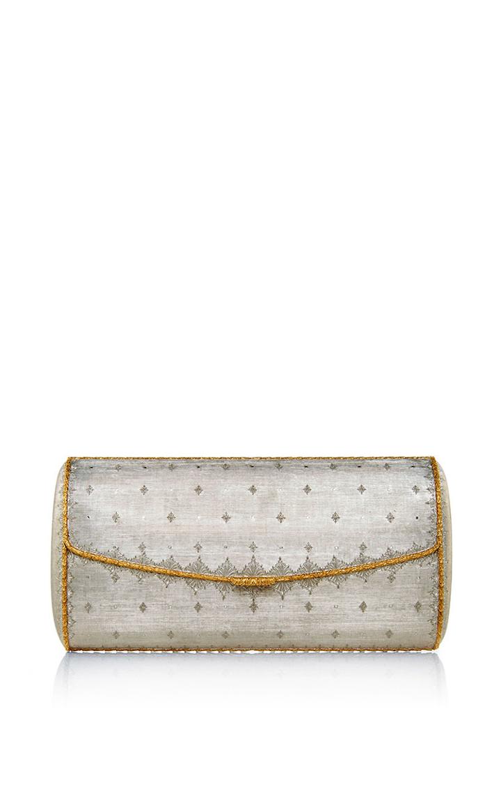 Buccellati One Of A Kind Sterling Silver And Gold Evening Clutch