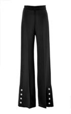 Lela Rose Wide Leg Pant With Buttons