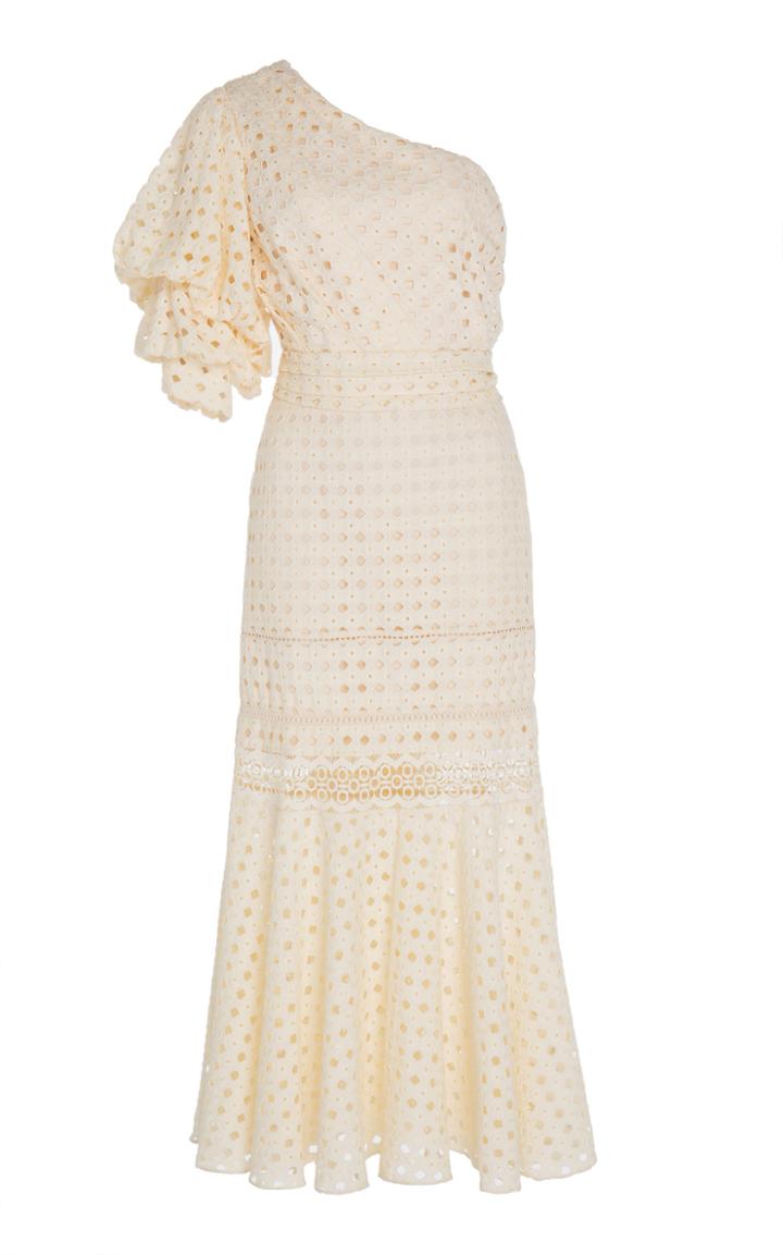 Johanna Ortiz Better Than Gold Eyelet Cotton Dress