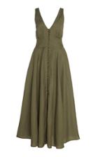 Cult Gaia Angela Buckle-detailed Linen Maxi Dress Size: M