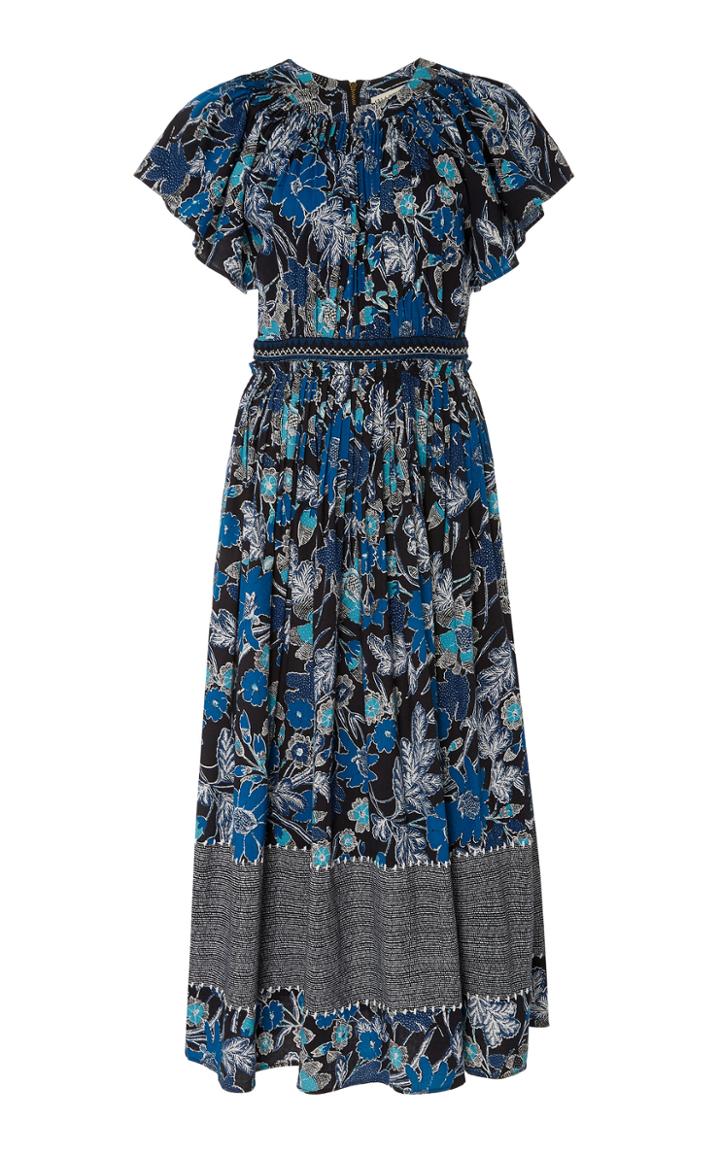 Ulla Johnson Lottie Printed Cotton Midi Dress