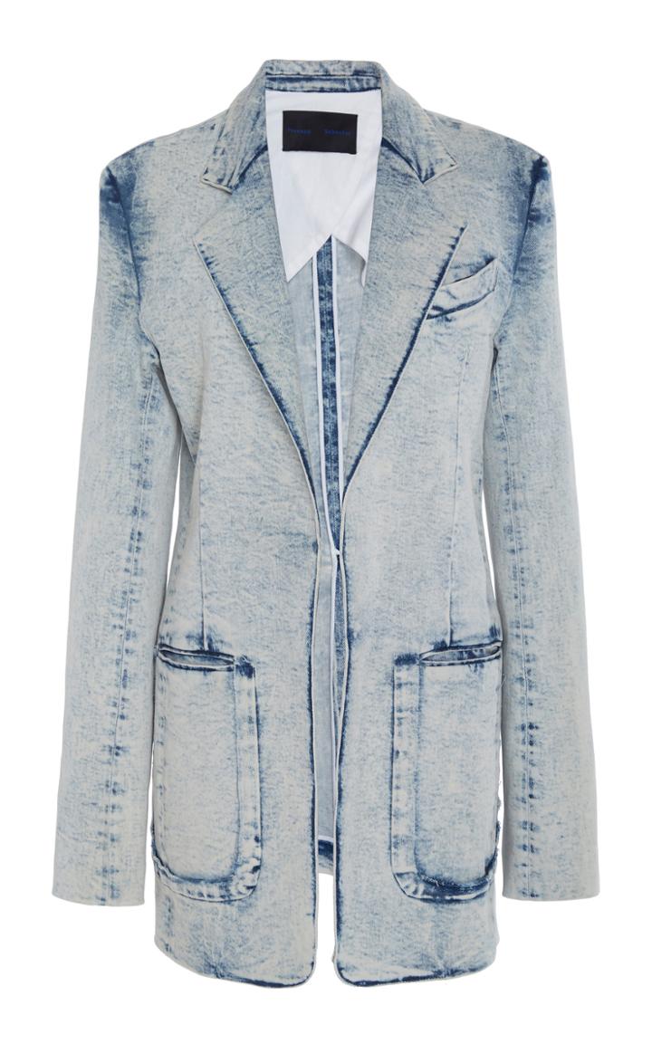 Proenza Schouler Structured Washed Stretch Denim Blazer