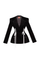 Marianna Senchina Velvet Lace-up Blazer