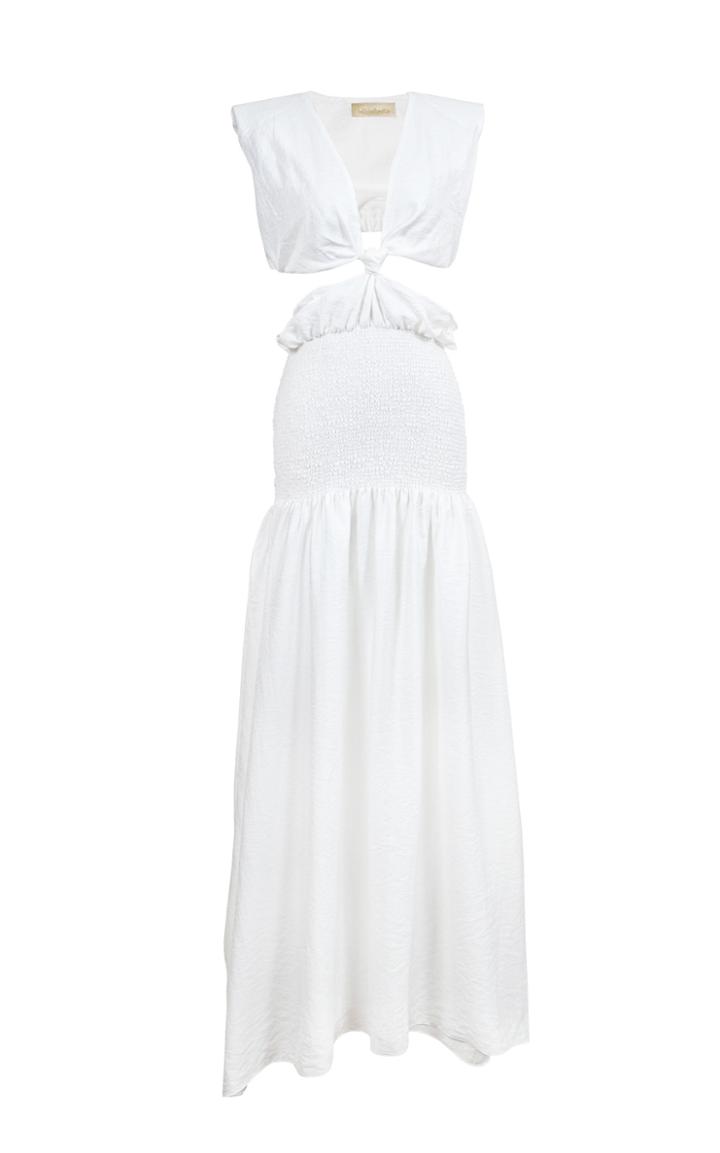 Moda Operandi By Efrain Mogollon Valentina Cutout Silk-blend Dress