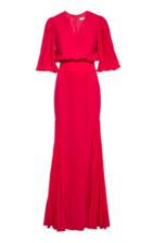 Lilli Jahilo Ruby Pliss Flared Gown