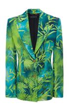 Moda Operandi Versace Jungle Print Crepe Blazer Size: 36