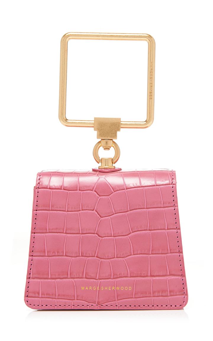 Marge Sherwood Mini Pump Croc-effect Leather Top Handle Bag