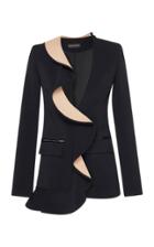 David Koma Ruffled Trim Jacket