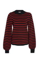 Ganni Striped Wool-blend Sweater