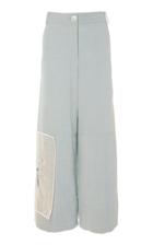 Claudia Li Wide Leg Jean With Embroidery