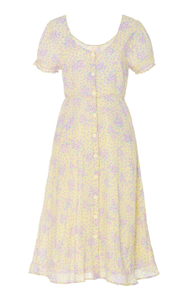 Loveshackfancy Regina Floral-print Cotton Midi Dress