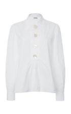 Moda Operandi Miu Miu Long Sleeved Oversized Button Shirt Size: 36