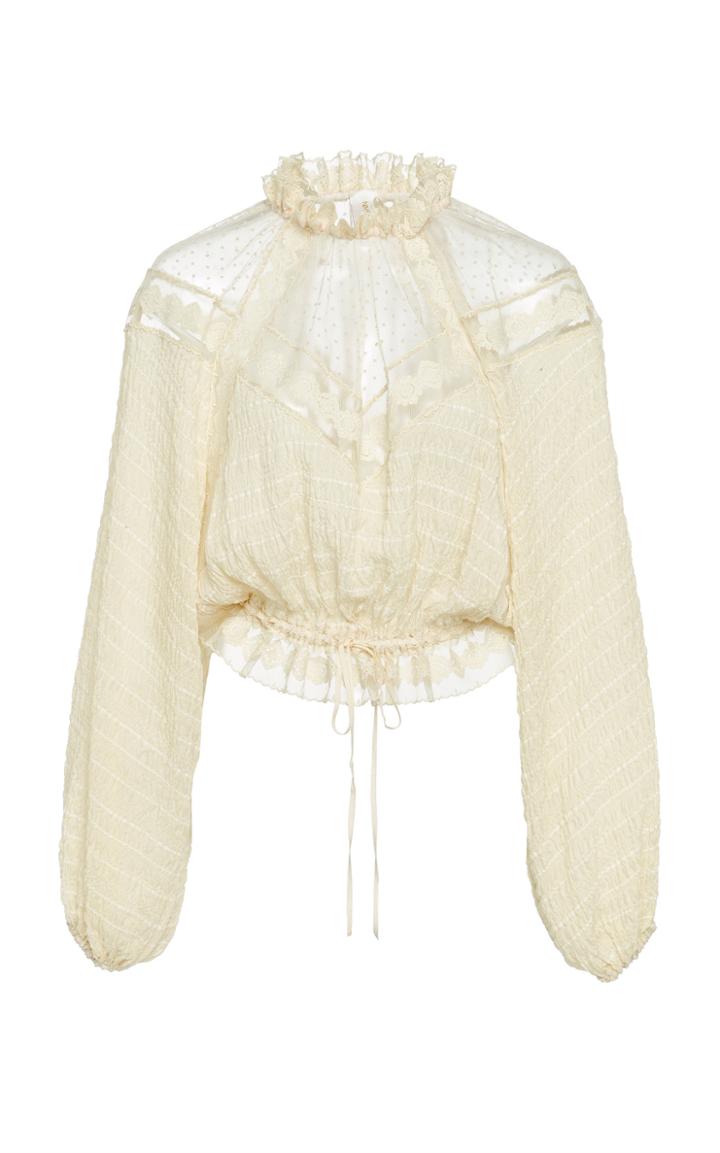 Zimmermann Sabotage Lace Yoke Blouse