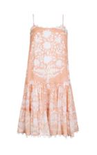 Moda Operandi Juliet Dunn Scallop-trimmed Tiered Palladio-print Cotton Mini Dress
