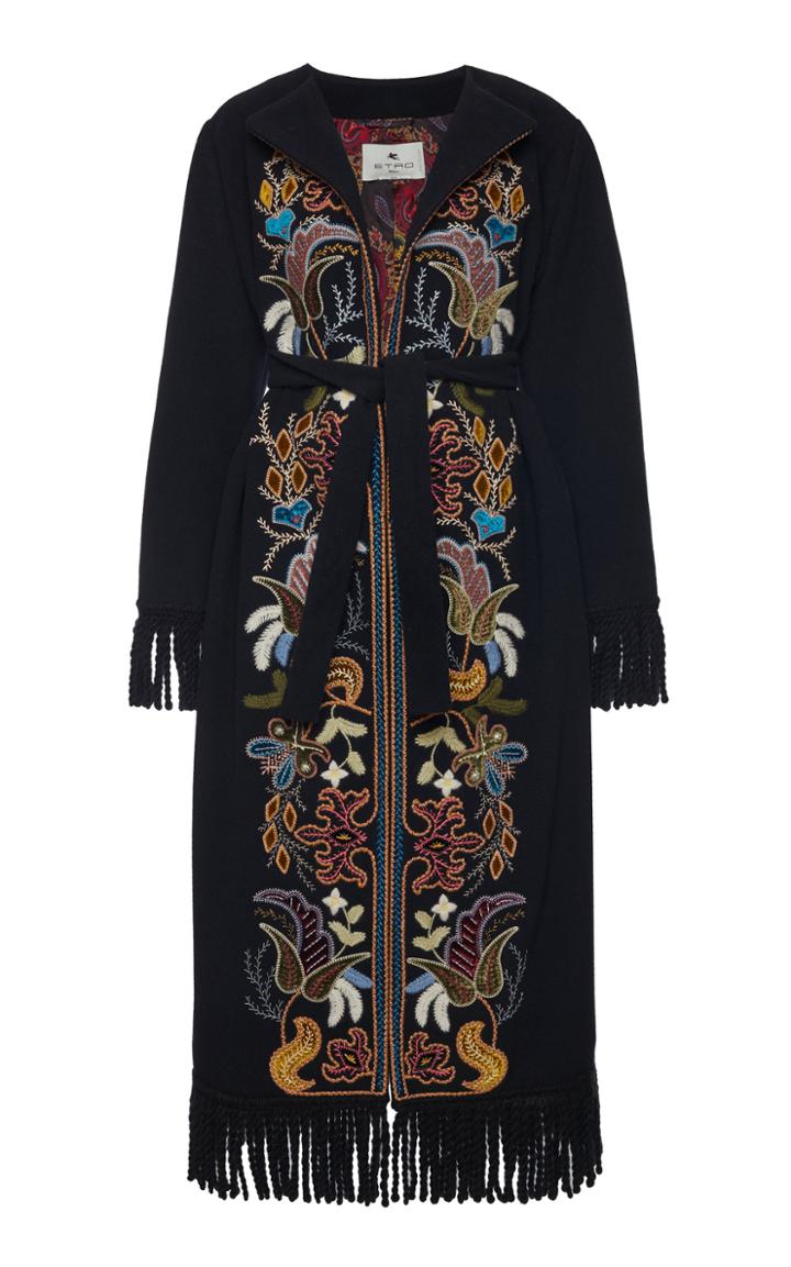Moda Operandi Etro Embroidered Wool-blend Coat