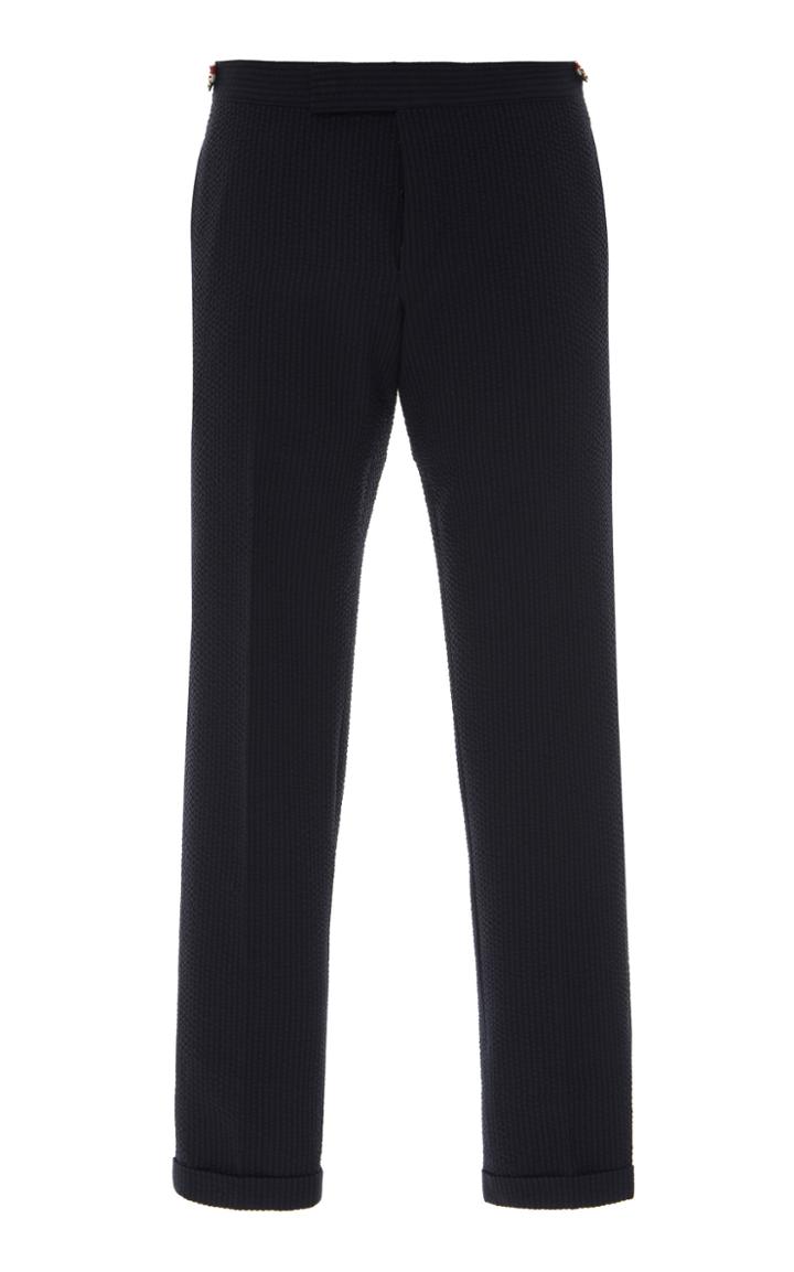 Thom Browne Low-rise Textured Wool Trousers
