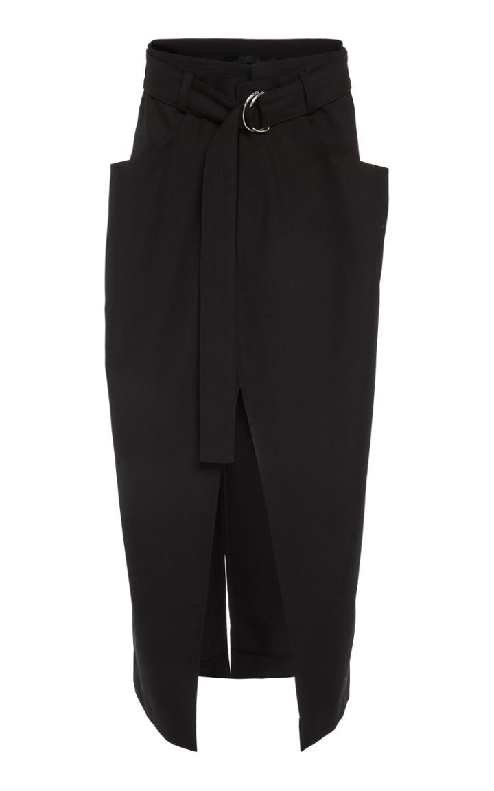 Proenza Schouler Belted Wool-blend Maxi Skirt