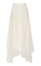 Brunello Cucinelli Tiered Silk Midi Skirt