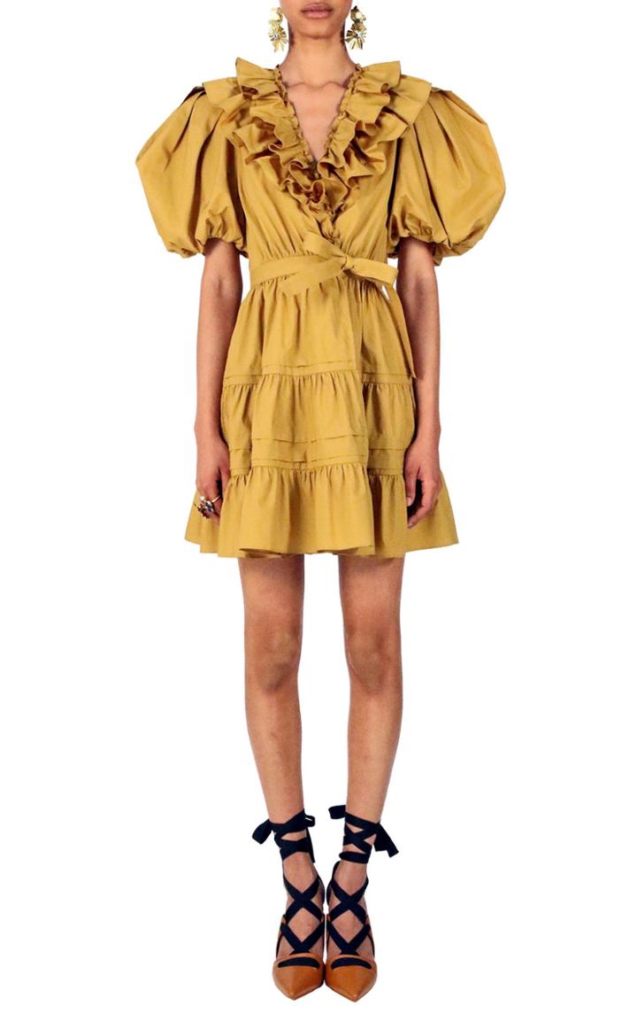 Moda Operandi Ulla Johnson Maude Puffed Short Sleeve Mini Dress