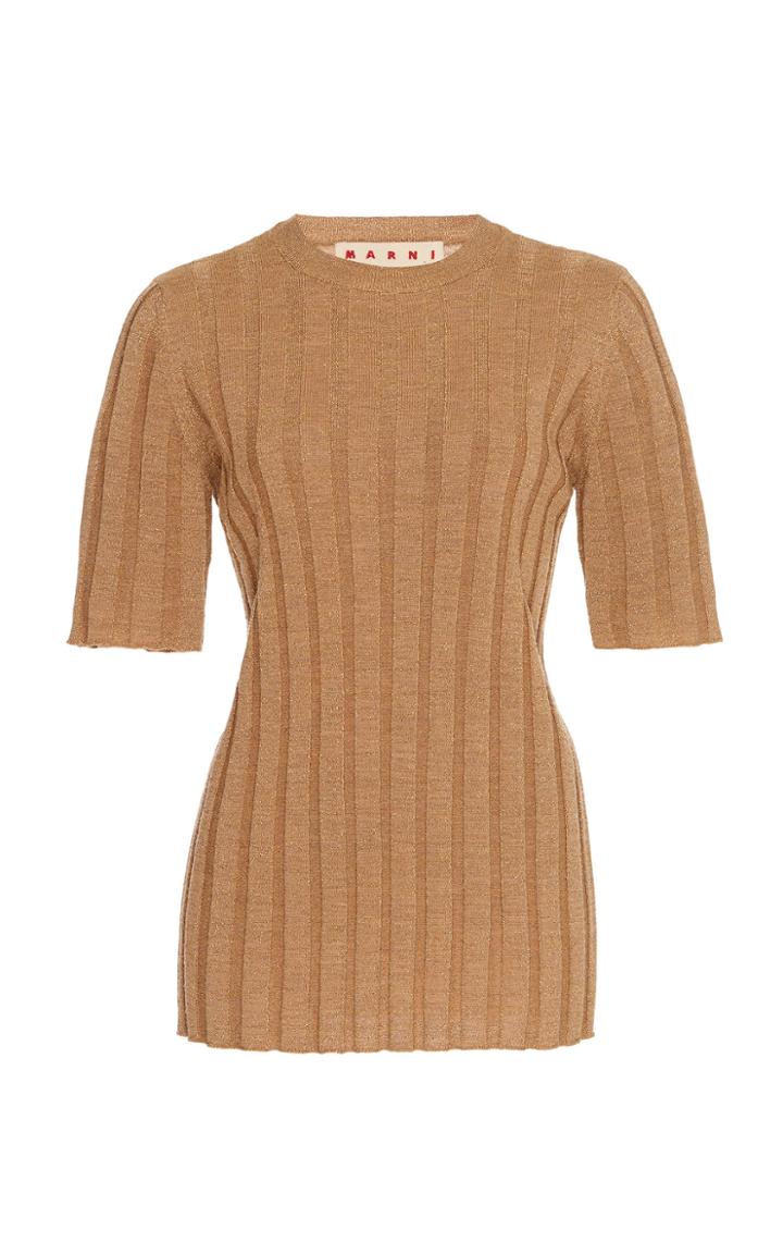 Marni Virgin Wool Woven Crewneck Sweater