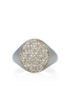 Sydney Evan Medium Oval Pave Signet Ring