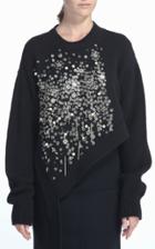 Moda Operandi N21 Embellished Asymmetric Cotton Sweater