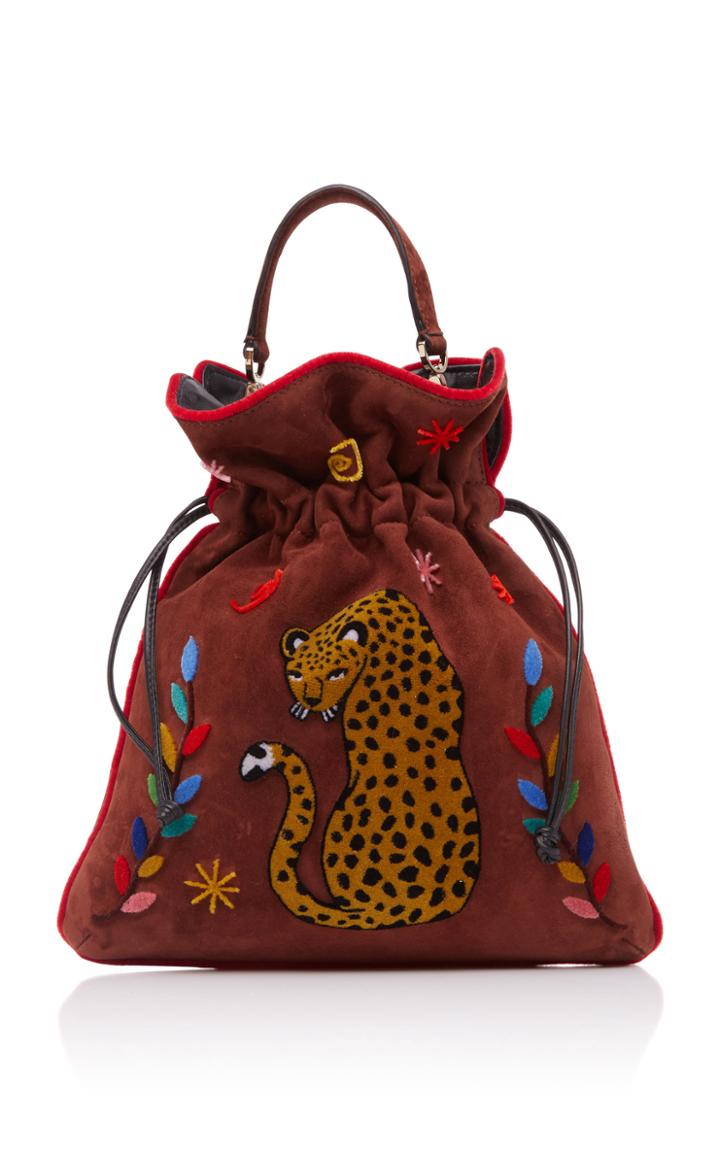 Les Petits Joueurs Big Trilly Cheetah Flower Pouch