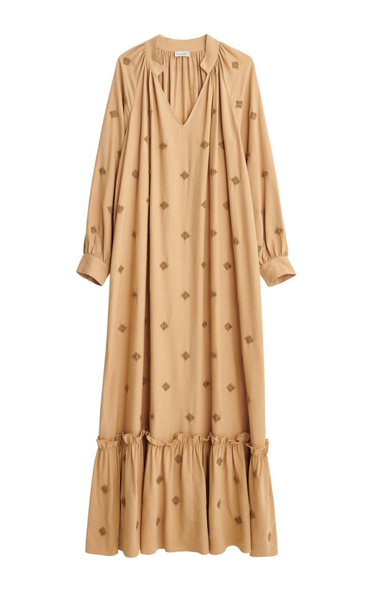 Moda Operandi By Malene Birger Rosalin Beaded Crepe Maxi Dress