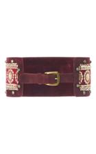 Anna Sui Embroidered Suede Belt