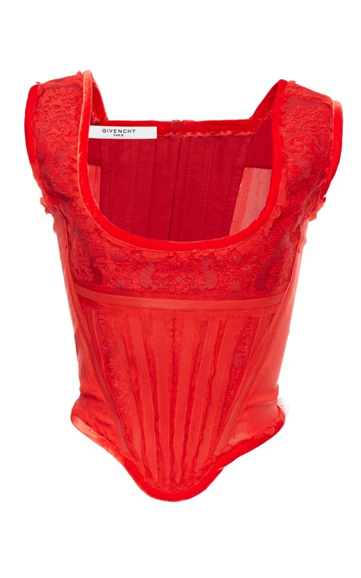 Givenchy Velvet Jacquard Corset Top