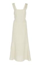 White Story Capri Sand Linen Midi Dress