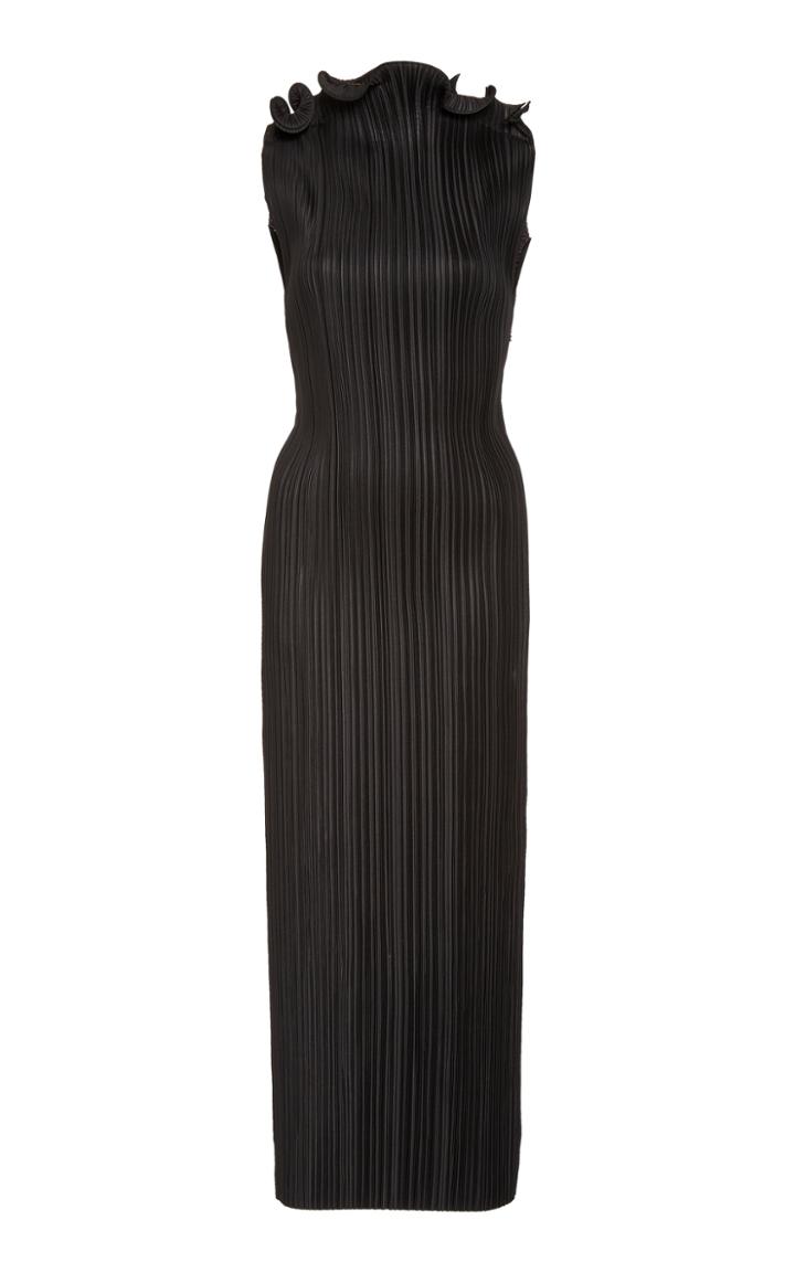 Toteme Mazarron Ruffled Pliss Midi Dress