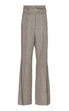 Peter Pilotto Belted Striped Tweed Wide-leg Pants