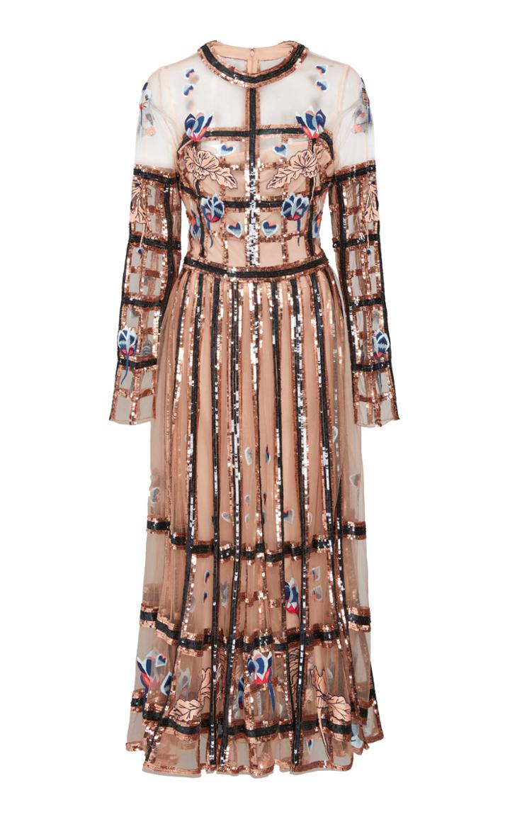 Temperley London Lola Sequin Detail Organza Dress