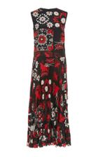 Red Valentino Terrace Print Crepe De Chine Dress