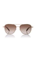 Alexander Mcqueen Sunglasses Aviator-style Gold-tone Sunglasses