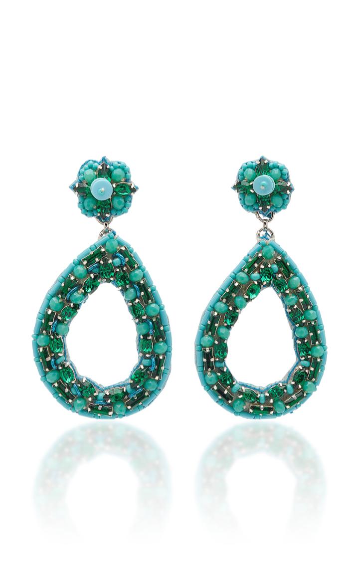 Ranjana Khan Bead-embellished Brass Drop Earrings