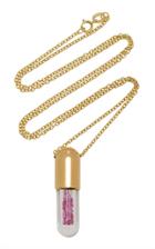 Robinson Pelham 9k Gold Pink Sapphire Necklace