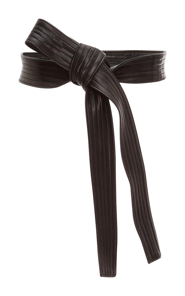 Tome Black Leather Karate Belt